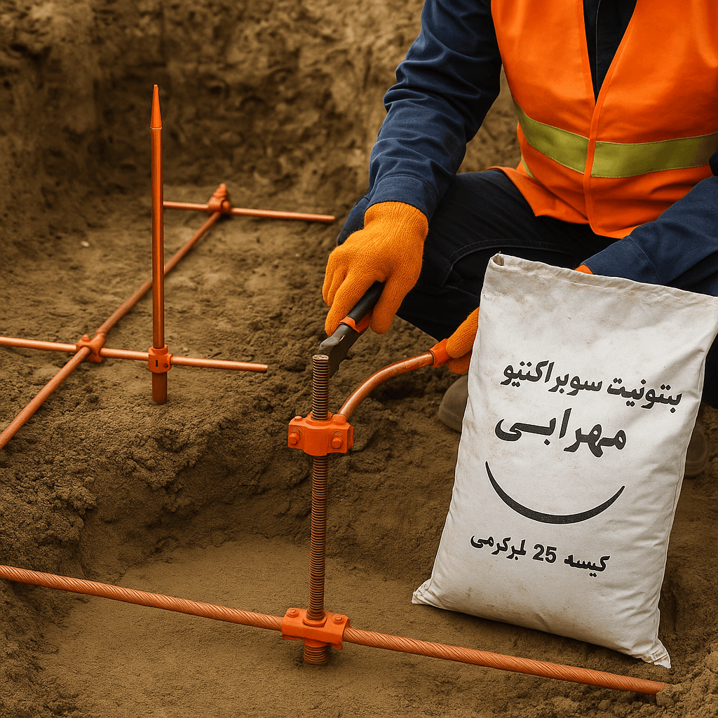 اجرای سیستم ارت با بنتونیت