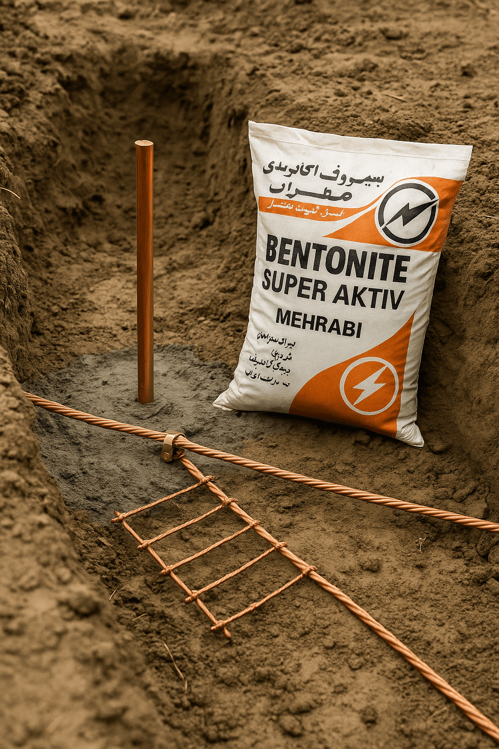 اجرای شبکه ارت و استفاده از بنتونیت